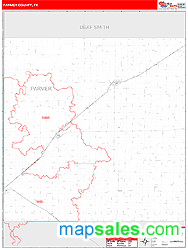 Parmer County, TX Zip Code Wall Map