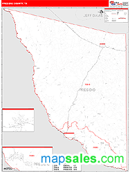 Presidio County, TX Wall Map