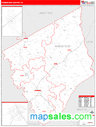 Robertson County, TX Wall Map