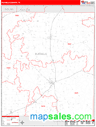 Runnels County, TX Wall Map