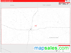 Schleicher County, TX Zip Code Wall Map