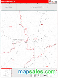 Shackelford County, TX Zip Code Wall Map