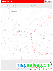 Stephens County, TX Zip Code Wall Map