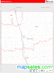 Swisher County, TX Zip Code Wall Map
