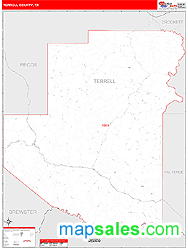 Terrell County, TX Wall Map