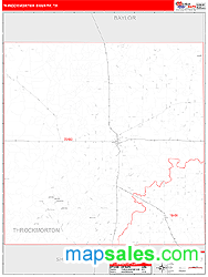 Throckmorton County, TX Zip Code Wall Map