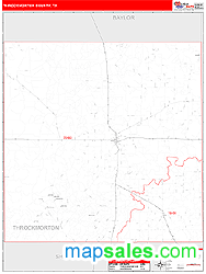 Throckmorton County, TX Wall Map