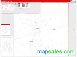 Winkler County, TX Zip Code Wall Map