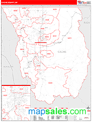 Cache County, UT Wall Map