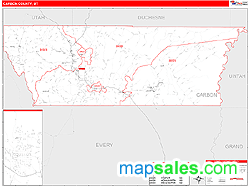 Carbon County, UT Wall Map