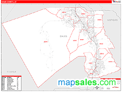 Davis County, UT Zip Code Wall Map