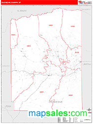 Duchesne County, UT Zip Code Wall Map