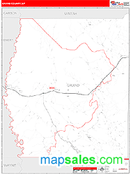 Grand County, UT Zip Code Wall Map