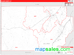 Millard County, UT Zip Code Wall Map