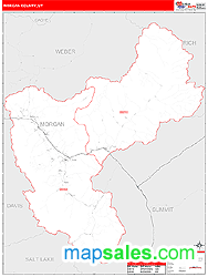 Morgan County, UT Wall Map