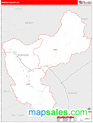 Morgan County, UT Zip Code Wall Map