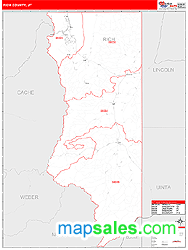 Rich County, UT Zip Code Wall Map