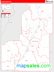 Sanpete County, UT Zip Code Wall Map