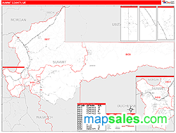 Summit County, UT Zip Code Wall Map