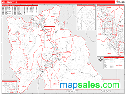 Utah County, UT Zip Code Wall Map