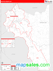 Wasatch County, UT Wall Map