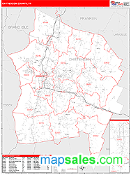 Chittenden County, VT Wall Map