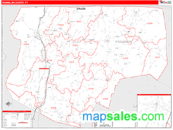 Franklin County, VT Wall Map