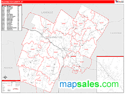 Washington County, VT Wall Map