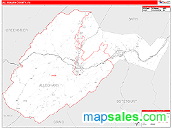 Alleghany County, VA Wall Map