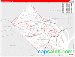 Arlington County, VA Wall Map