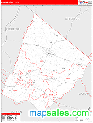 Clarke County, VA Zip Code Wall Map