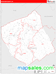 Dickenson County, VA Zip Code Wall Map