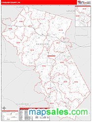 Fauquier County, VA Wall Map