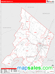 Frederick County, VA Wall Map