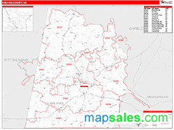 Halifax County, VA Wall Map