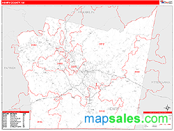 Henry County, VA Zip Code Wall Map