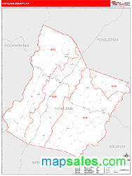 Highland County, VA Wall Map