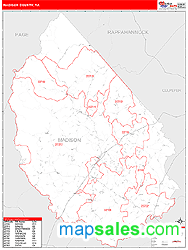 Madison County, VA Wall Map