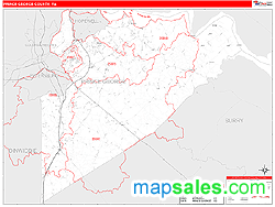 Prince George County, VA Wall Map