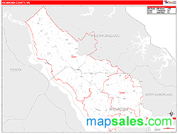 Richmond County, VA Zip Code Wall Map