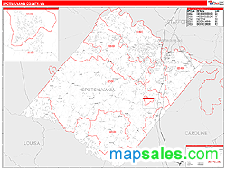 Spotsylvania County, VA Wall Map