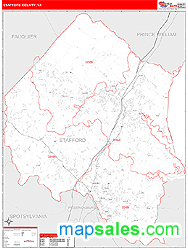 Stafford County, VA Wall Map