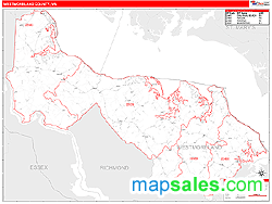 Westmoreland County, VA Wall Map