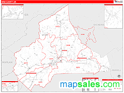 Wise County, VA Zip Code Wall Map