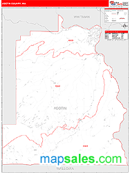 Asotin County, WA Zip Code Wall Map