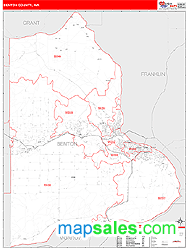 Benton County, WA Zip Code Wall Map