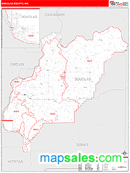 Douglas County, WA Zip Code Wall Map
