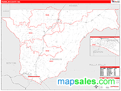 Franklin County, WA Wall Map