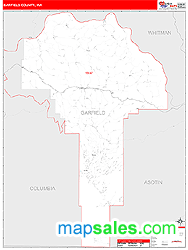 Garfield County, WA Zip Code Wall Map