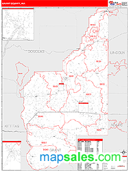 Grant County, WA Zip Code Wall Map